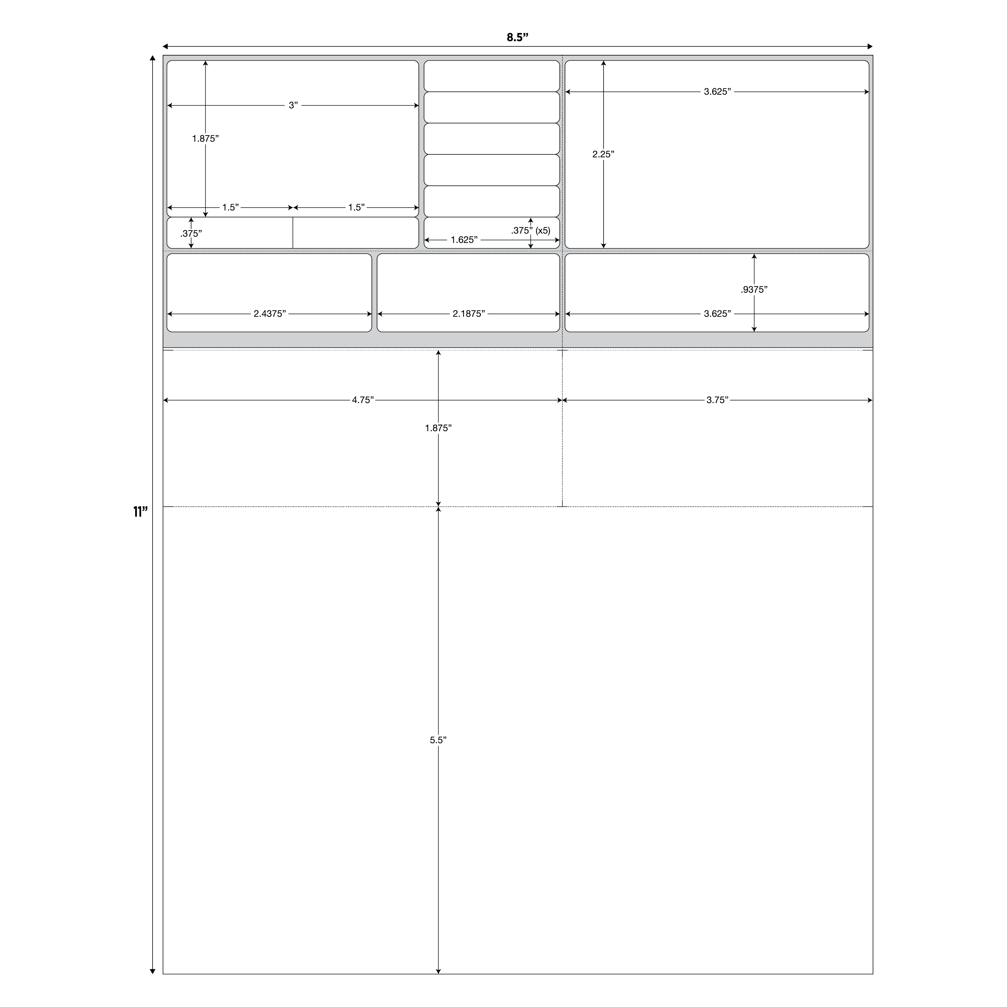 STYLE F LASER RX LABEL - 8.5" x 11"; ABACUS LEGACY - Image 2