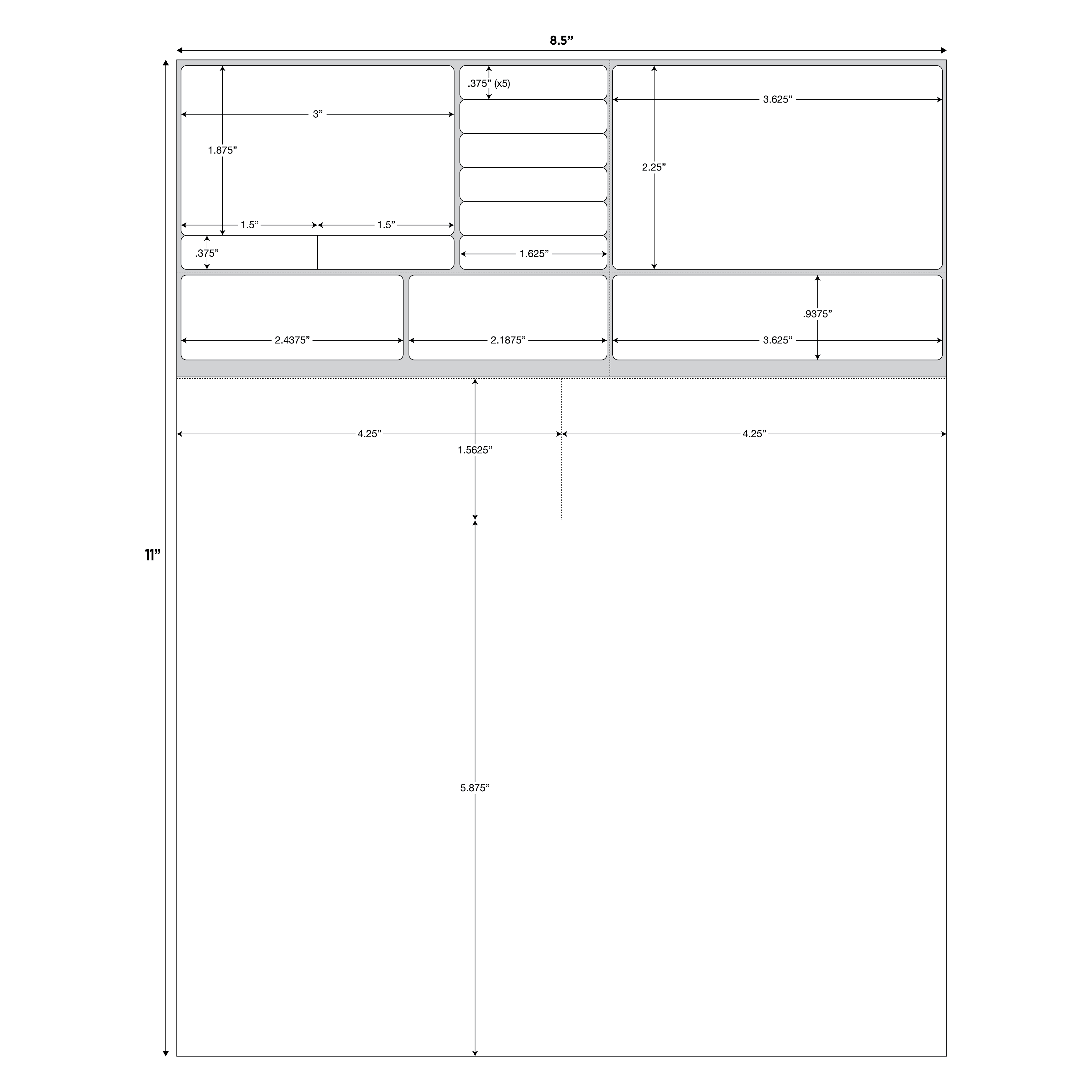STYLE F LASER RX LABEL - 8.5" x 11"; w/ DUPLICATE RECEIPTS - Image 2