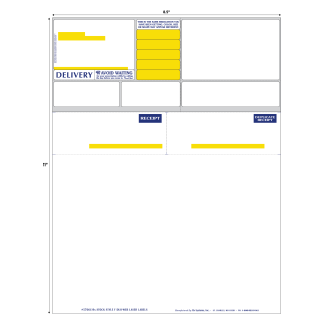 STYLE F LASER RX LABEL - 8.5" x 11"; w/ DUPLICATE RECEIPTS