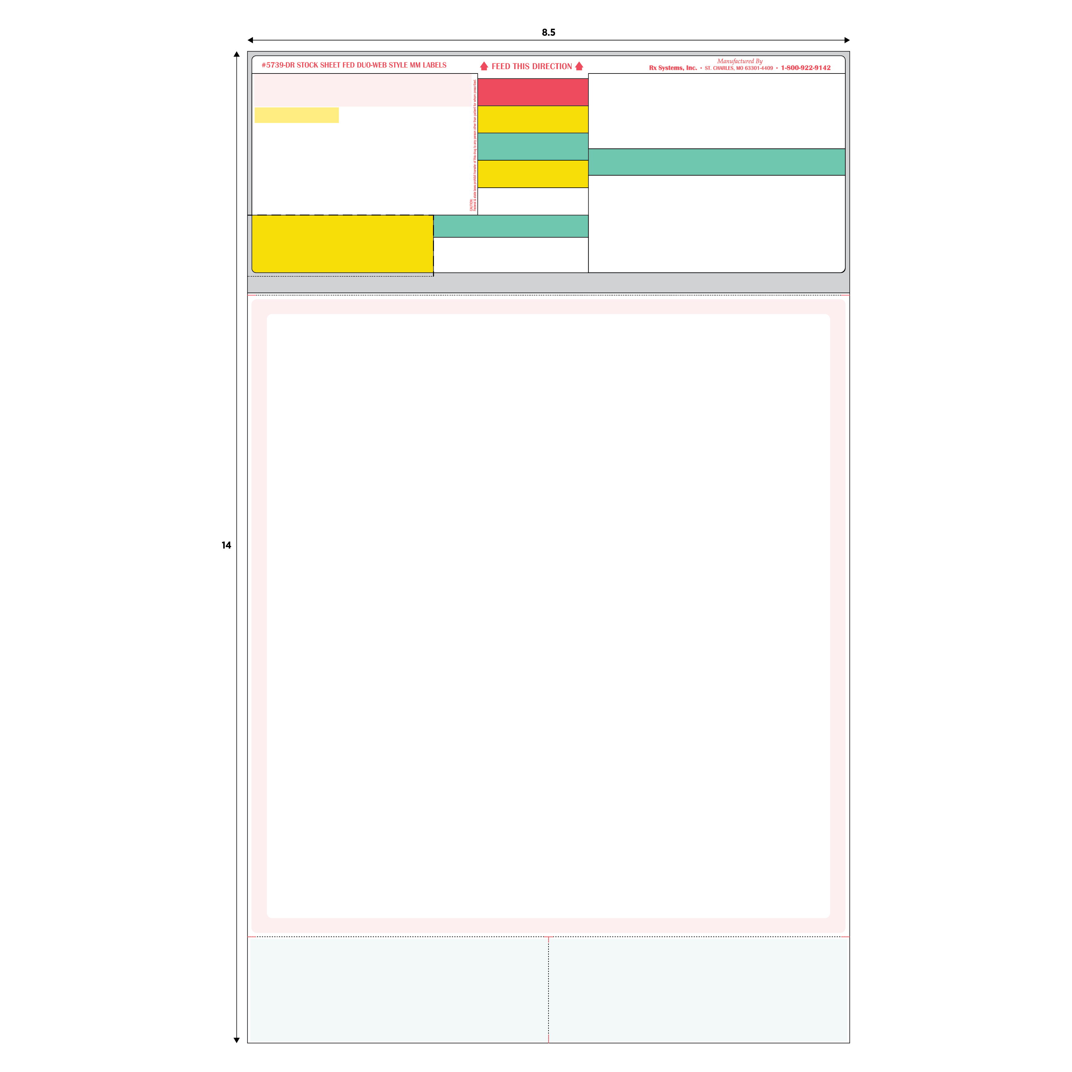 STYLE MM LASER RX LABEL - 8.5" x 14"