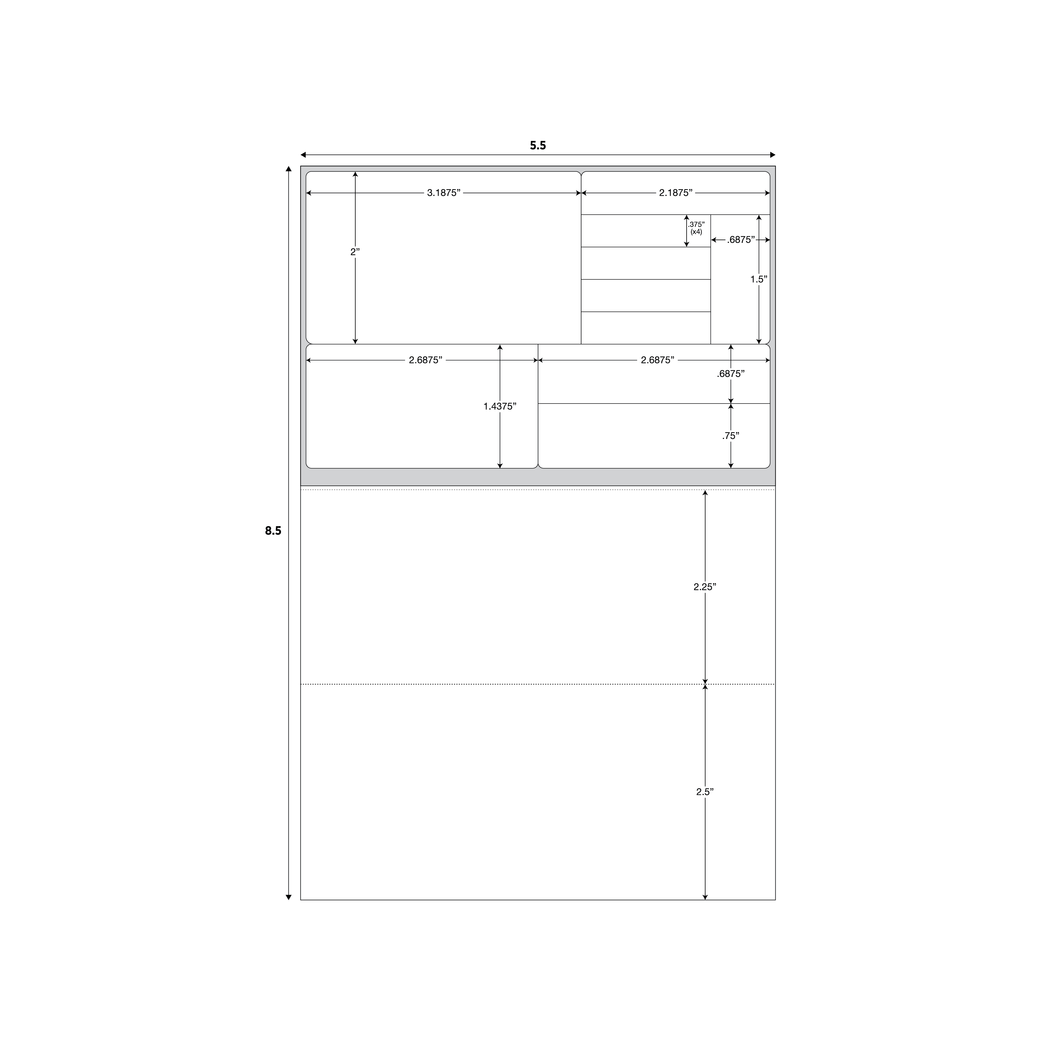 STYLE GGG-A LASER RX LABEL - 8.5" x 5.5" (Half Sheet) - Image 2
