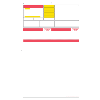 STYLE TTT LASER RX LABEL - 8.5" x 14" w/ Red highlights