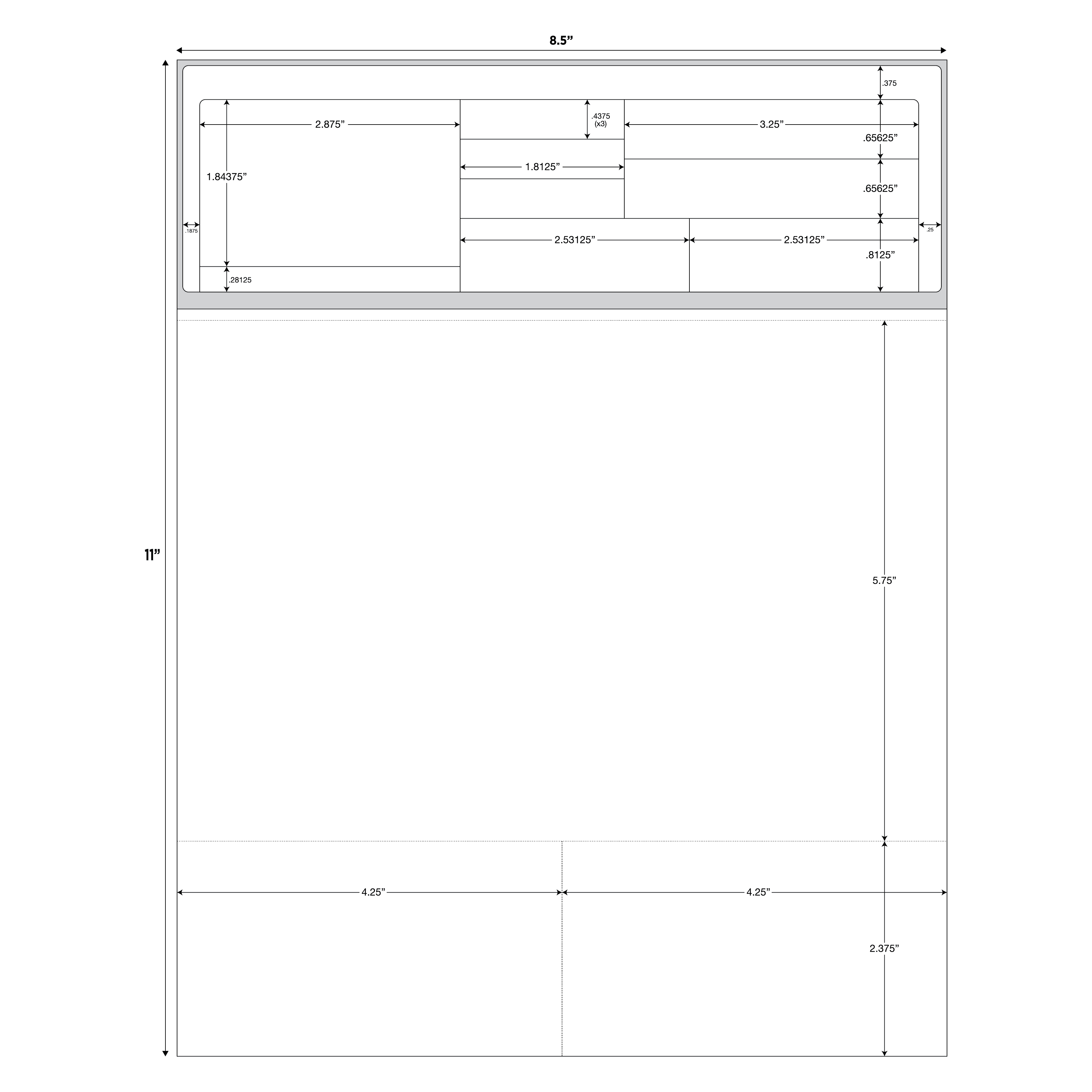STYLE A2 LASER RX LABEL - 8.5" x 11" - Image 2