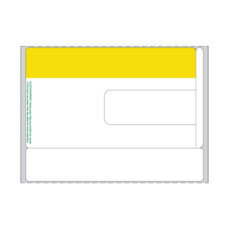DT LABEL 3.875" x 2.875" w/ YELLOW. TRX-011, TYPE LN.