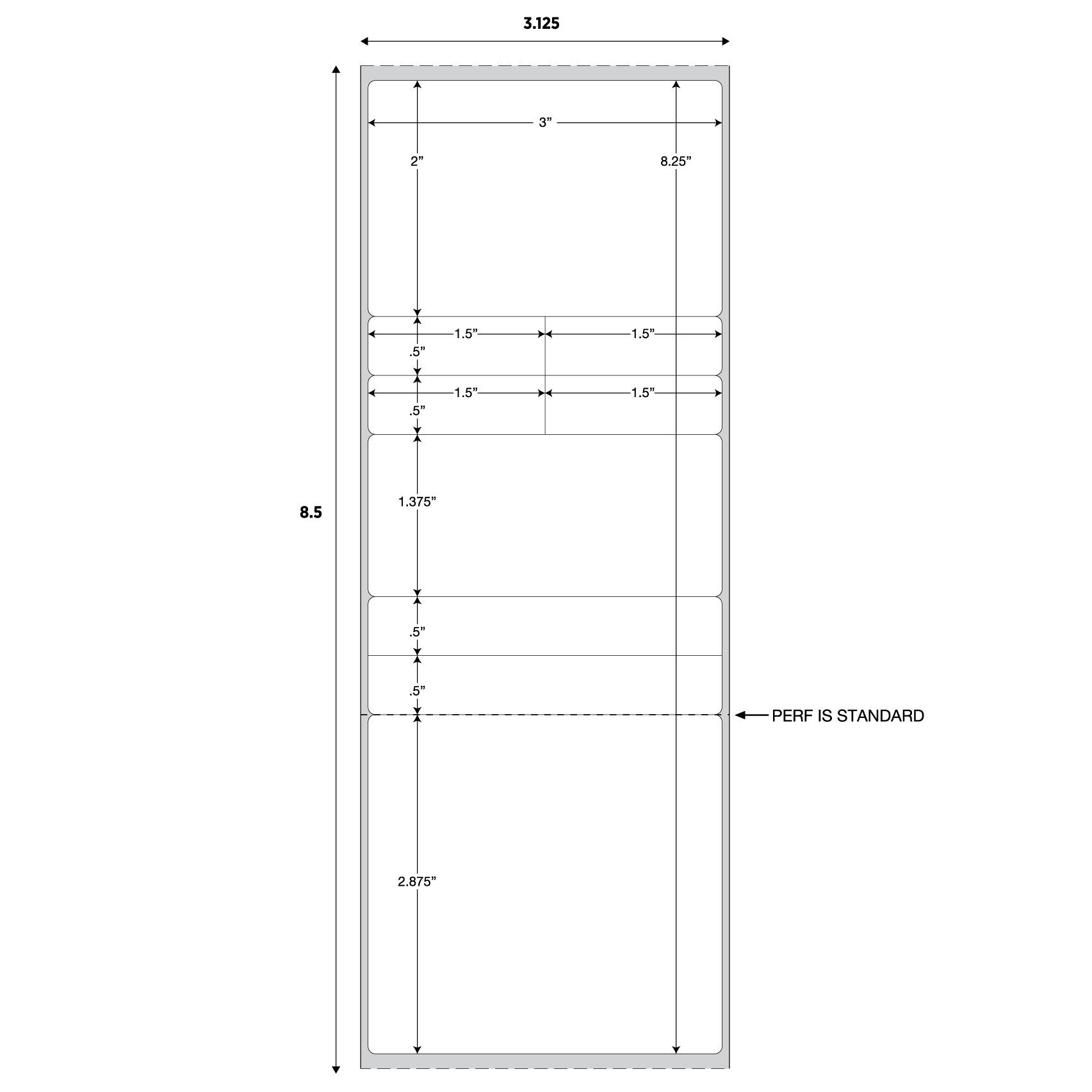 DT LABEL 3 1/8" x 8 1/2"; 5 PARTS + AUX LABELS - Image 2