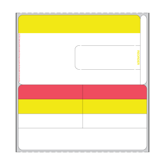 DT LABEL 3 13/16" x 4" w/ AUX.  TYPE ZN.