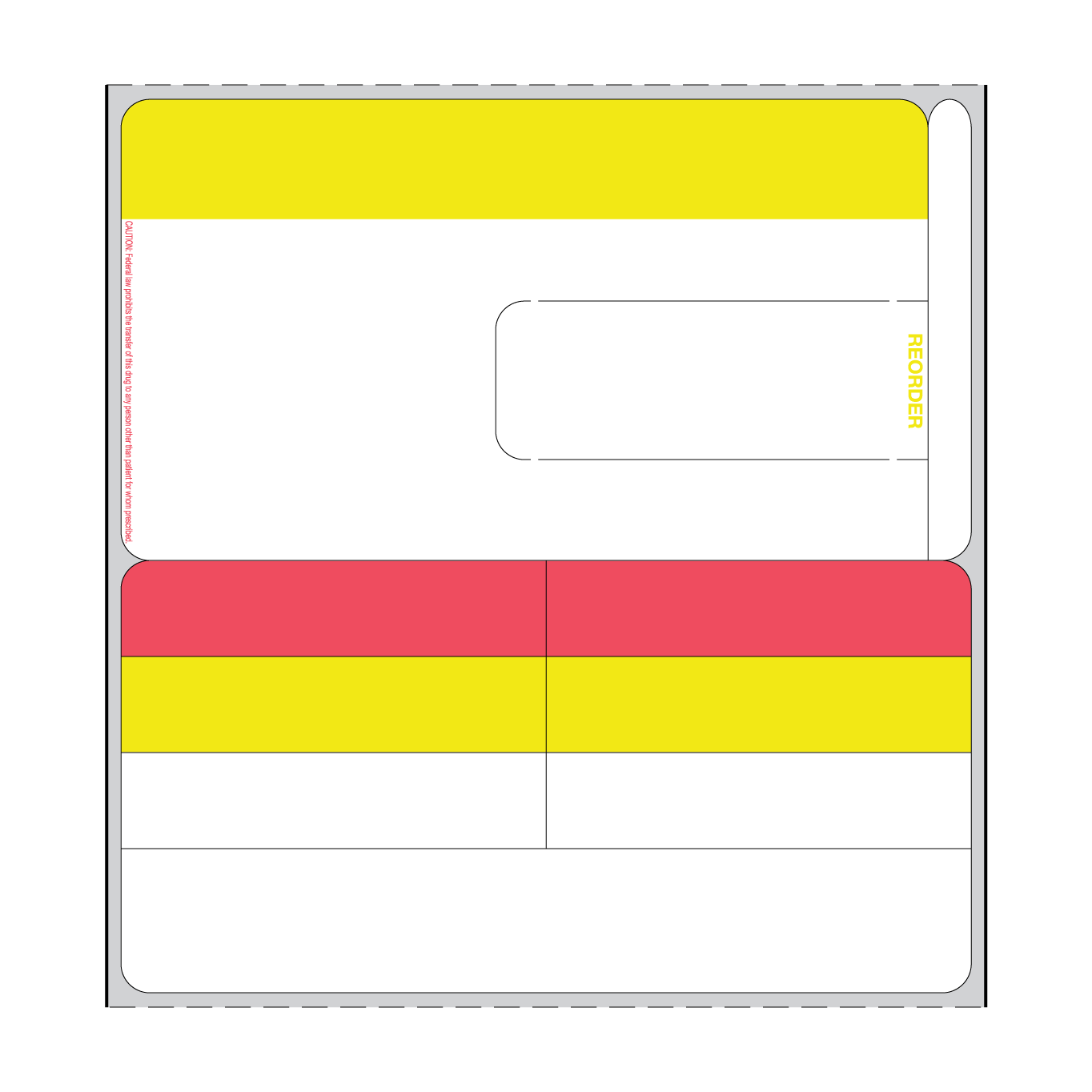 DT LABEL 3 13/16" x 4" w/ AUX. TYPE ZN.