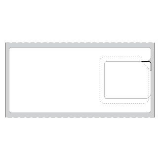 DT LABEL 4" x 2", FANFOLD.