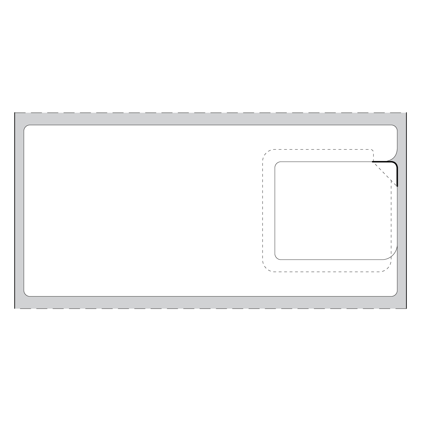 DT LABEL 4" x 2", FANFOLD.