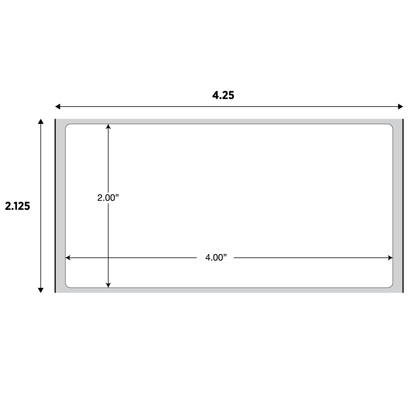 DT LABEL 4 1/8" x 2 1/8" - EXTERNAL CYCLE FILL LABEL w/out REORDER TAB, w/ PERF. (SKU# 5949) - Image 2