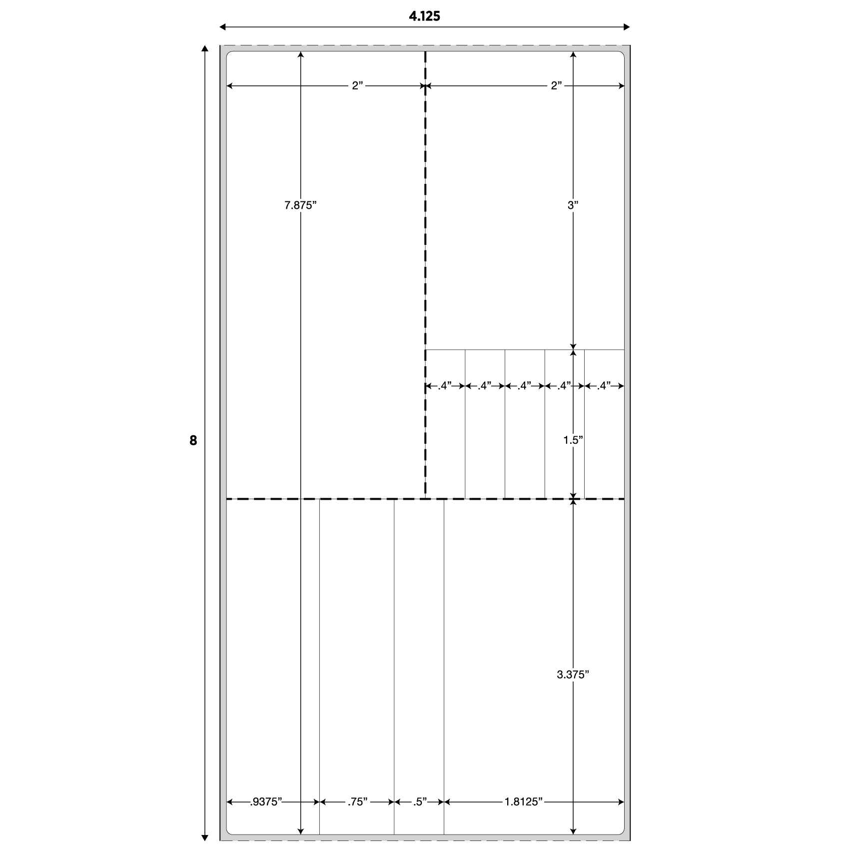 DT LABEL 4 1/8" x 8"; 6 PARTS + RED/YELLOW AUX LABELS; UnW#3 Landscape - Image 2