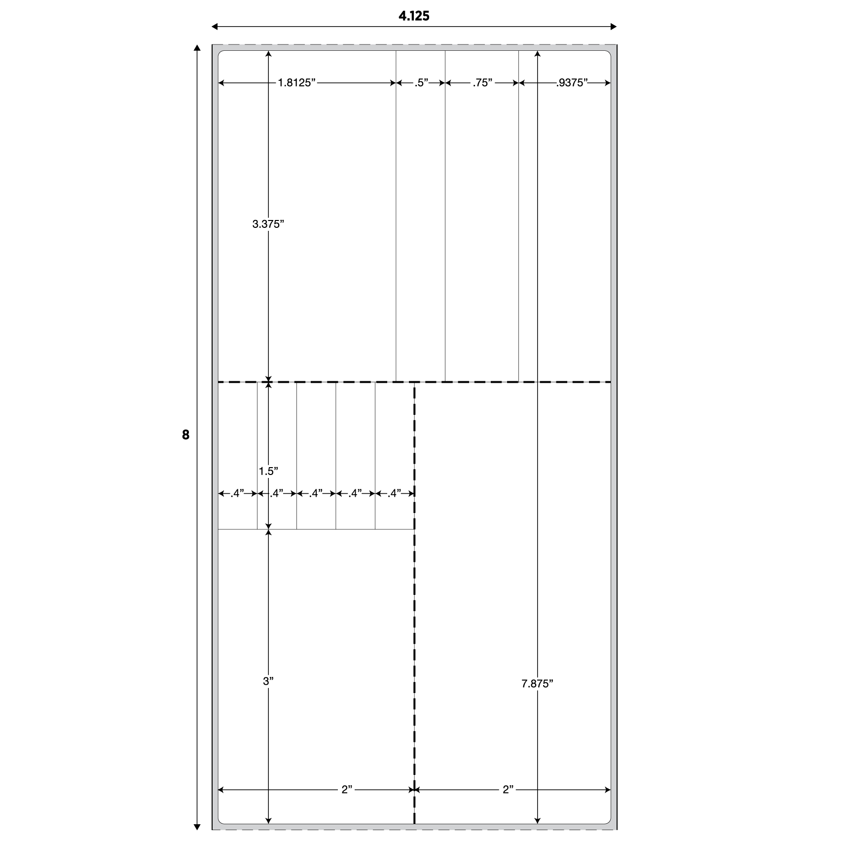 DT LABEL 4 1/8" x 8"; 6 PARTS + RED/YELLOW AUX LABELS; UnW#4 Landscape - Image 2