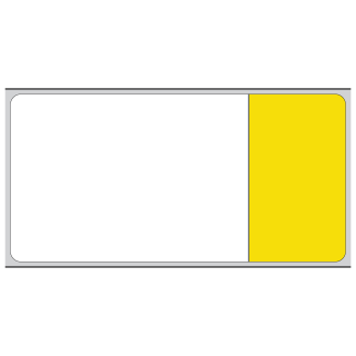 DT LABEL 4 1/8" x 2 1/8" FOR SCRIPT PRO ON 3" CORE, w/ OUT PERF; LANDSCAPE