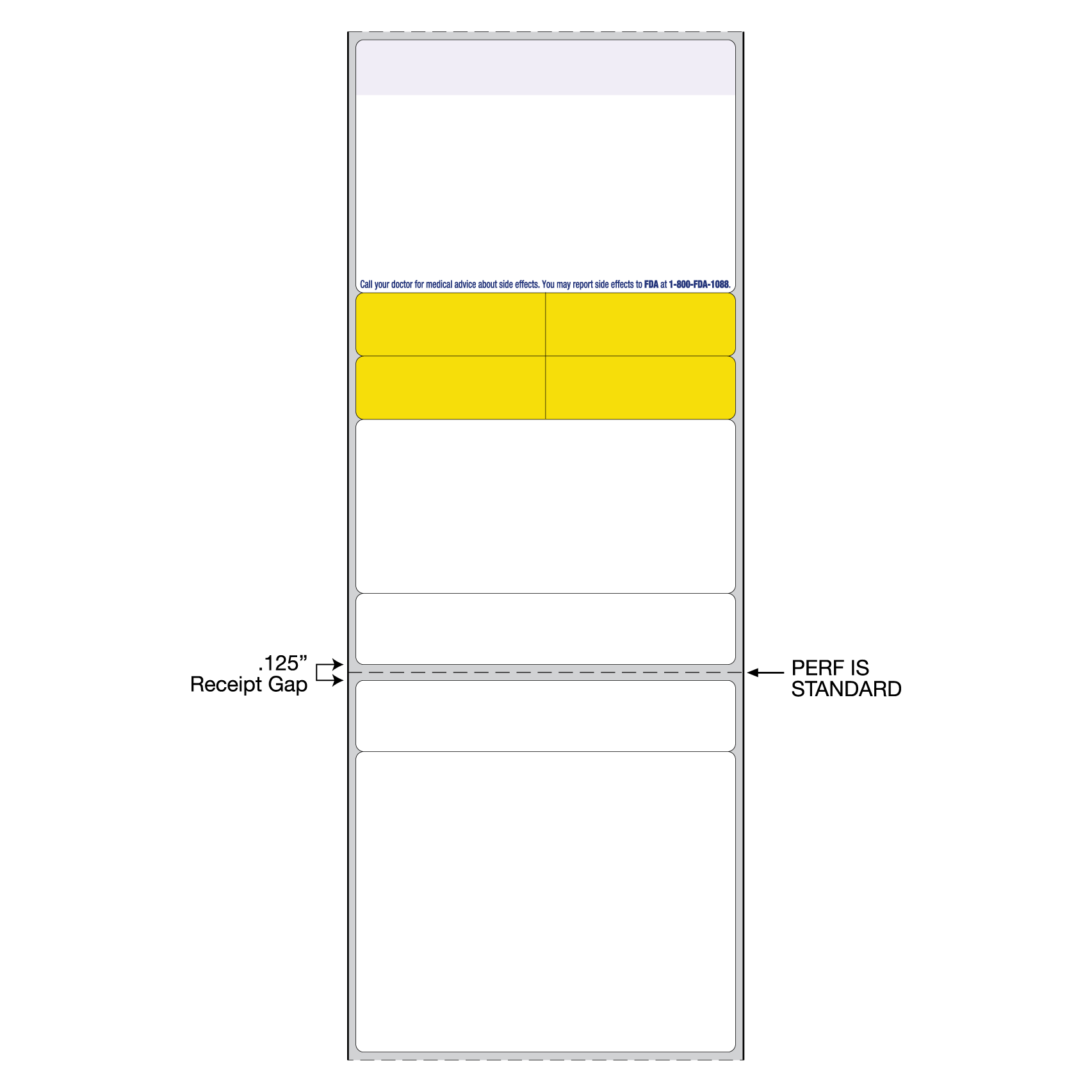 DT LABEL 3 1/8" x 8 1/8"; 5 PARTS + AUX LABELS