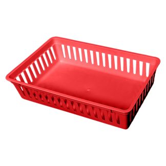 Plastic Mesh Basket, Red