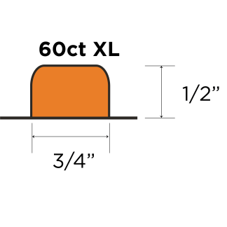 M-Blister, 60 ct., XL, Amber, 1/2"