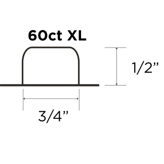 M-Blister, 60 ct. XL, 1/2"