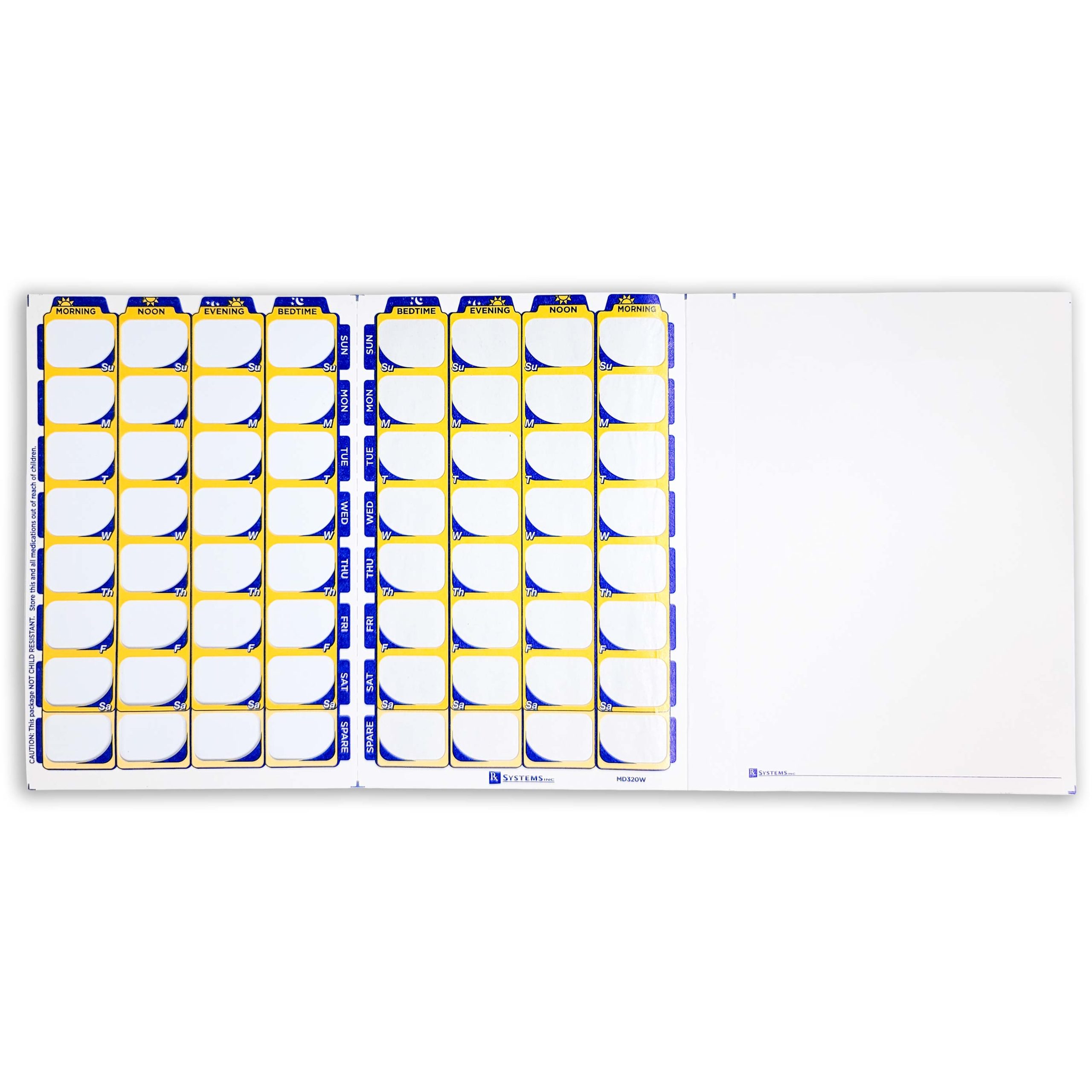 MD-Card, 32 ct, Weekly, Tri-Fold + Blister Option