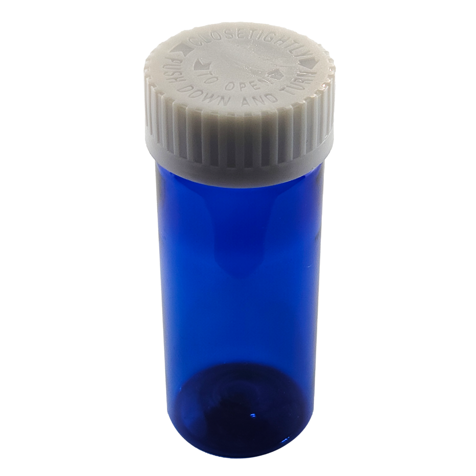 Blue P-Series Vials With CR Cap 16dr/60cc