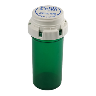 Green Strata Vials With Cap 11 dr.