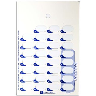 UD Dosis Card, 31 ct., w/ XL blister, Perforated 1/2"