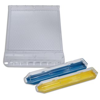 VIVID Tray and Dispensing Tubes, Hazardous, Yellow
