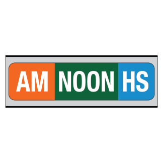 "AM/NOON/HS"
